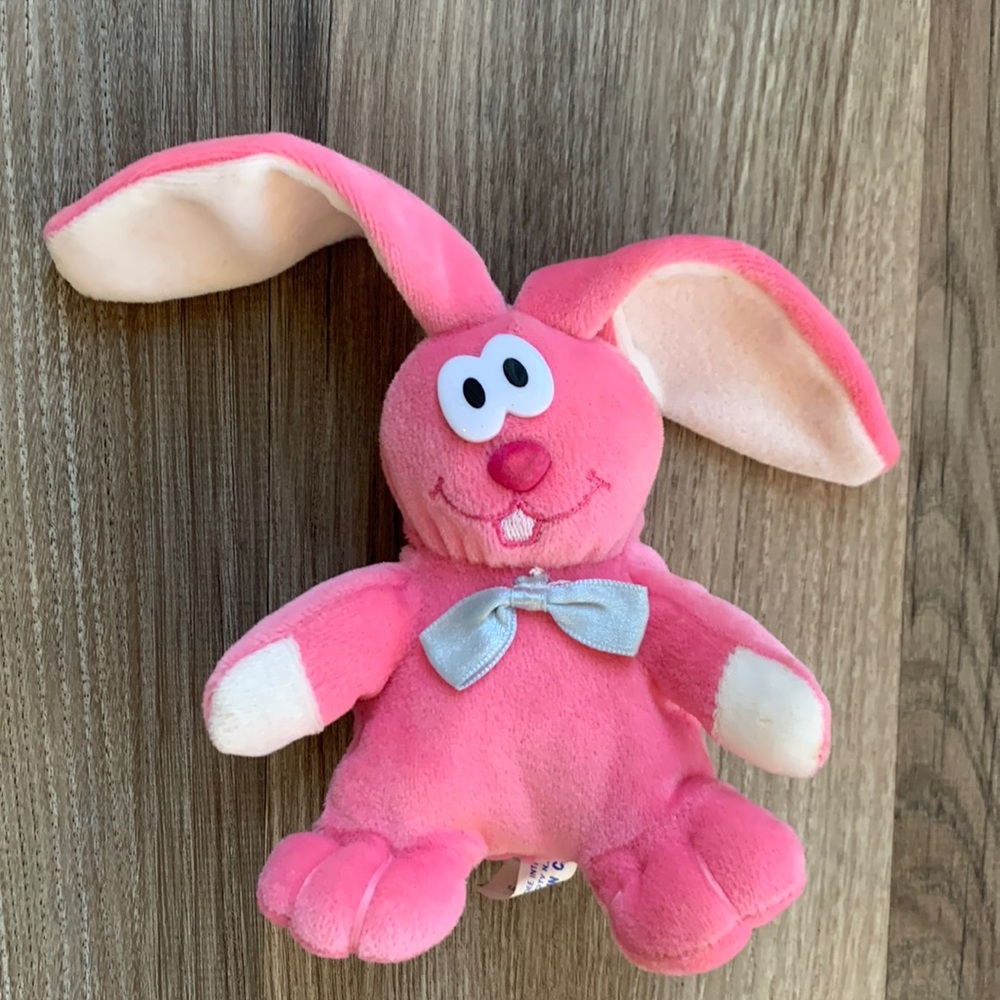 Dandee Plush Pink Bunny Floppy Ears Easter Rabbit Soft Stuffed Animal Dan Dee